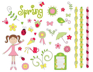 Hand drawn spring elements