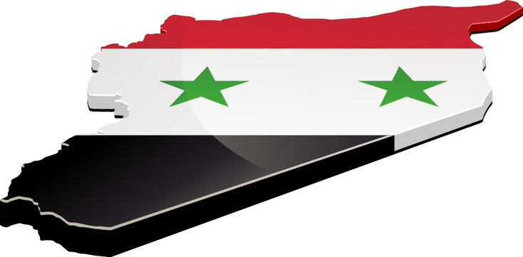 Carte 3D de la Syrie (détouré)