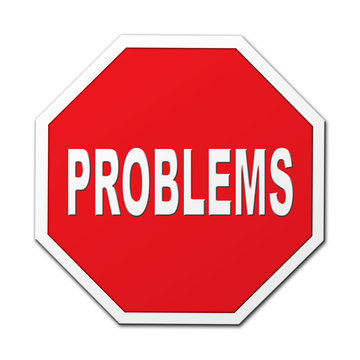 Problems stop octagon sign