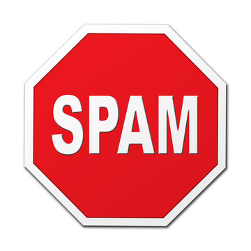 Spam stop octagon sign