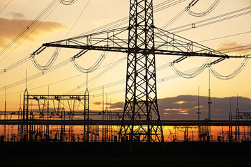 electric power transformation substation