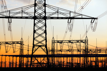 electric power transformation substation