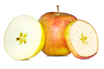 Fresh and dried apples.