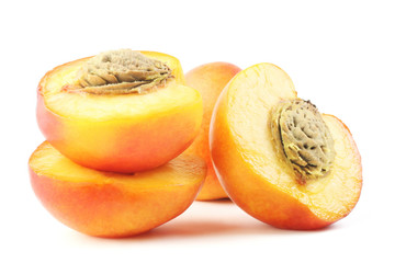 Peach with half
