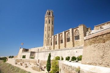 landscape of cathedral at Lleida city