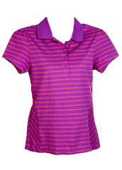 purple striped women's sports shirt