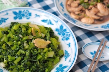 Healthy green leafy vegetables