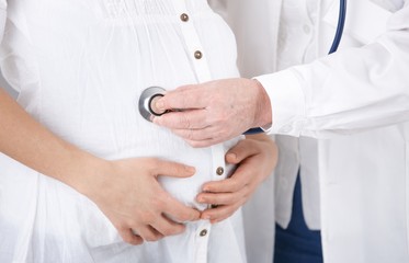 Doctor examining pregnant woman