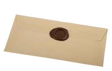 envelope  with  sealing wax stamp