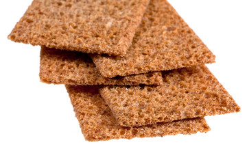 thin crispbreads close-up