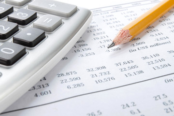 market analysis concept with financial data