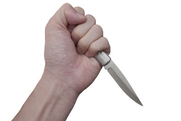 hand hold knife ready to strike