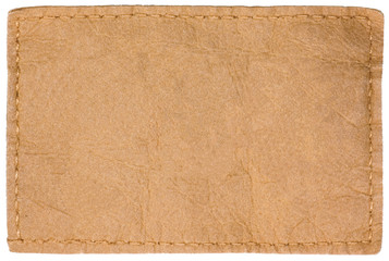 Light Blank Natural Leather Jeans Tag Label Isolated