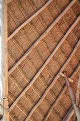 palapa tropical Mexico wood cabin roof detail