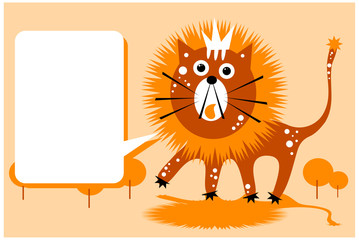 Lion, leo emblem symbol baby style