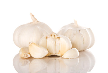 Garlic isolated over white background