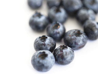 Fresh blueberry on the white background