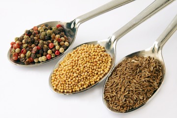 charlock,multicolor pepper and  caraway,