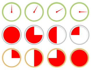 Minutes, seconds and hour set