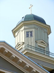 Tower of wooden lutheran church