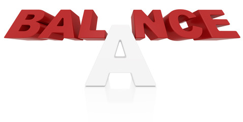 Fototapeta premium Balance word 3D