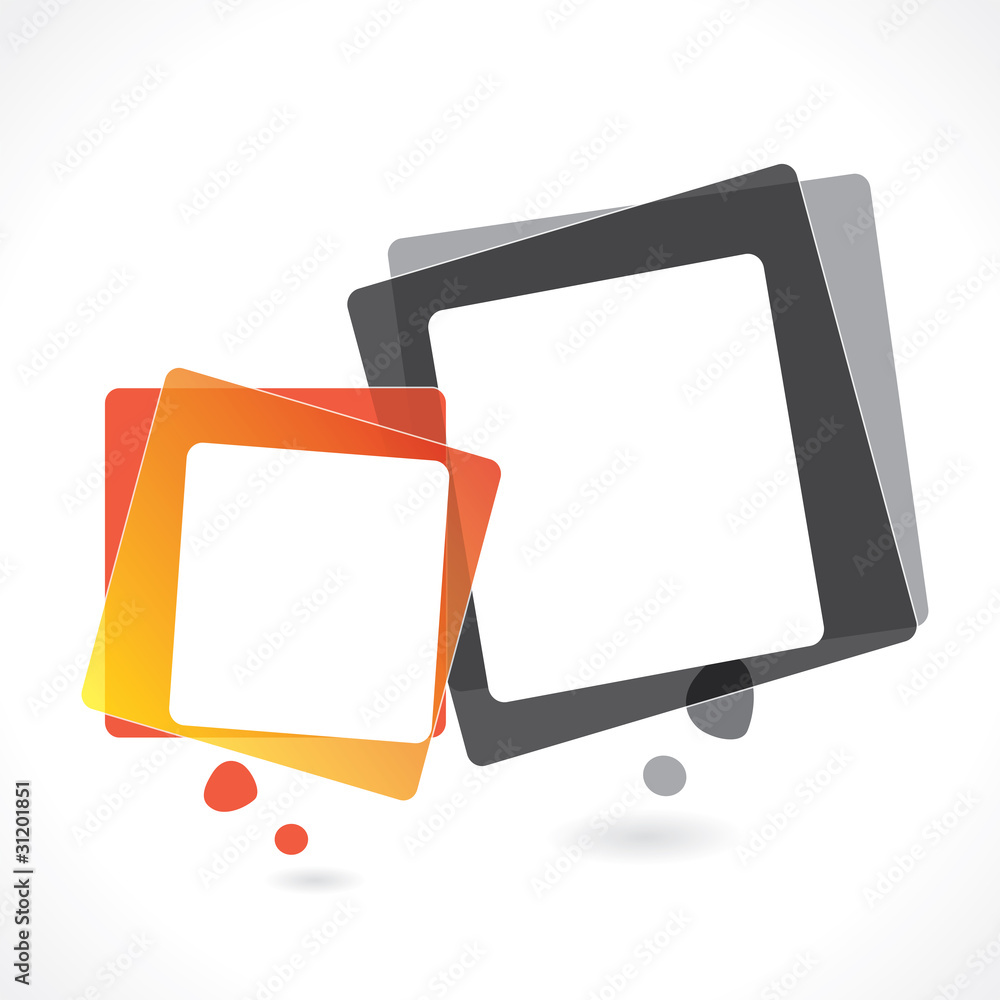Poster vector background with rectangular speech bubbles