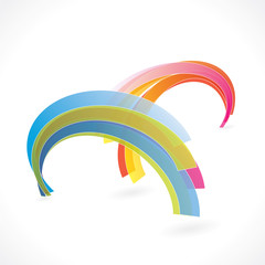 Naklejka premium Simple but fun abstract rainbow, vector background