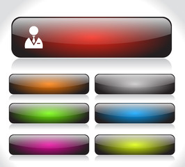 Buttons for web. Vector.