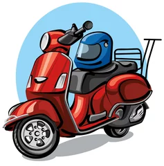 Deurstickers Motorfiets scooter