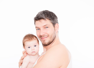 papa mit baby