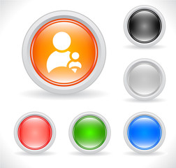 Buttons for web. Vector.