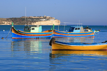 Marsaxlokk Bay in Malta, Mediterranean
