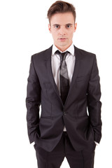 Young business man posing