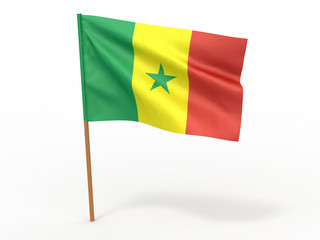 flag fluttering in the wind. Senegal