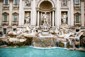 La Fontaine de Trevi à Rome