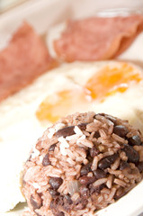 gallo pinto Nicaraguan breakfast photographed in Nicaragua
