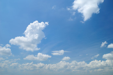 Soft white clouds against blue sky
