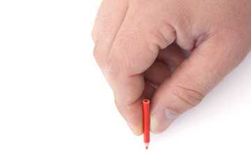 little pencil in a big hand