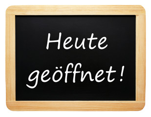 Obraz premium Heute geöffnet ! - Konzept Shopping und Verkauf