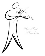 Silhouette of musician