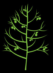 abstract tree with apples