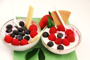 zwei Quarkschälchen