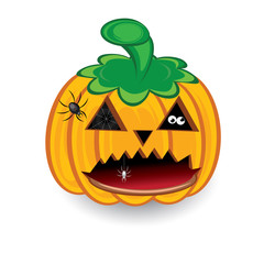 Halloween pumpkin isolated on a white background