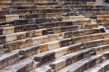 Detail of an ancient Greek theater at Ithomi