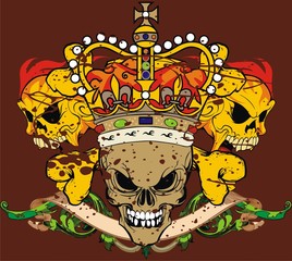 evil crown skull