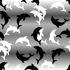 Seamless dolphin pattern