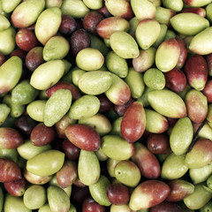 raw olives closeup