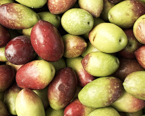 raw olives closeup
