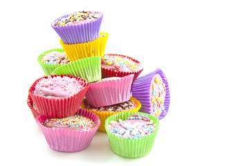 Colorful delicious cup cakes
