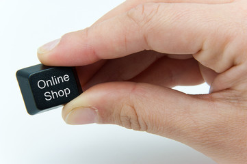 keyboard button says online store